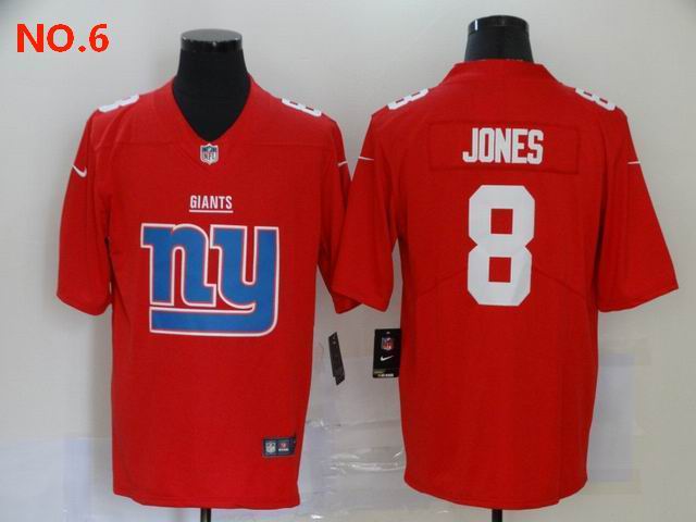  Men's New York Giants #8 Daniel Jones Jersey NO.6;